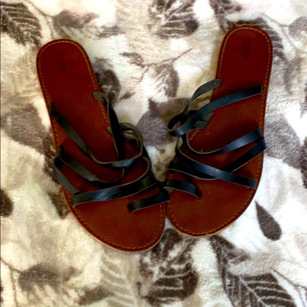 Merona Black Strap Sandal